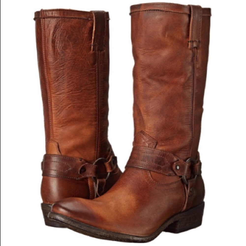 🌵 Frye Carson Harness Boots, size 10 women’s